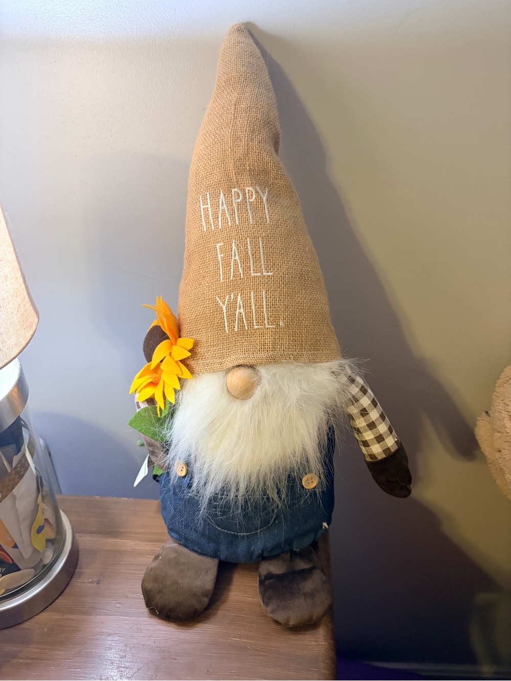 Rae Dunn Fall Gnome with Sunflower Accent